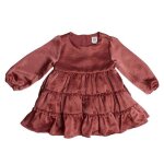 Robe � manches longues et volants 775381 pour b�b� fille - rose