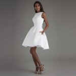 Robe de mariée courte en satin blanc ivoire robe de mariée bonne qualité robe de cérémonie de mariage ... Robe de mariée courte en satin blanc ivoire robe de mariée bonne qualité robe de cérémonie de mariage ...