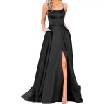 Robes de marie pour femmes couleur unie manches courtes robes de cocktail longues robes de marie pour ...