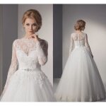 Robe de mariée a - ligne manches longues musulmanes - nouveau douce broderie de dentelle - blanc - adulte ... Robe de mariée a - ligne manches longues musulmanes - nouveau douce broderie de dentelle - blanc - adulte ...