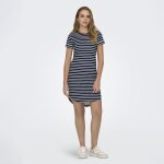 Robe tee shirt mi longue à rayures femme jdy Robe tee shirt mi longue à rayures femme jdy