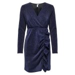 Robe col v � volant iris�e femme only