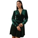 Robe patineuse - non spcifi - non spcifi - velours - dcollet v - boutons dcoratifs