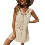 Robe de plage - rose - maillot de bain - 100% polyester - col v - sans manche Robe de plage - rose - maillot de bain - 100% polyester - col v - sans manche