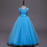 Robe princesse cérémonie fille en dentelle sans manches robe longue tullle pour pour soirée bal mariage ... Robe princesse cérémonie fille en dentelle sans manches robe longue tullle pour pour soirée bal mariage ...