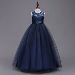 Robe princesse cérémonie fille en dentelle sans manches robe longue tullle pour pour soirée bal mariage ... Robe princesse cérémonie fille en dentelle sans manches robe longue tullle pour pour soirée bal mariage ...