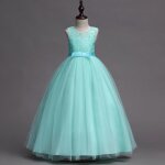 Robe princesse cérémonie fille en dentelle sans manches robe longue tullle pour pour soirée bal mariage ... Robe princesse cérémonie fille en dentelle sans manches robe longue tullle pour pour soirée bal mariage ...