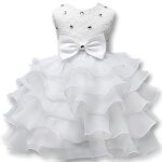 Robe princesse cérémonie fille volant tulle sans manches couleur unie avec ceinture noeud papillon - ... Robe princesse cérémonie fille volant tulle sans manches couleur unie avec ceinture noeud papillon - ...