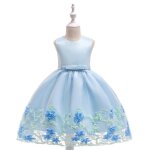 Robe de princesse en dentelle pour filles tutu pour enfants de soir�e danniversaire bleu