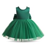 Robe de princesse lgante avec perles pour fille tenue tutu  dos auxavec nministriels vert