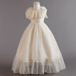 Robe de princesse fille  bretelles - chic et confortable - champagne