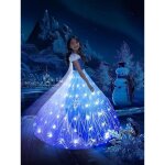 Robe princesse fille led - findpitaya - halloween - lumineux - carnaval - cosplay - fte danniversaire ...
