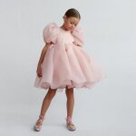 Robe de princesse � manches bouffantes pour fille de 3 � 8 ans tutu moelleux rose