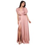 Robe satine et fronce style portefeuille