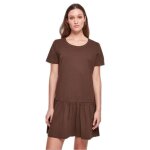 Robe t - shirt femme urban classics valance - marron - xs