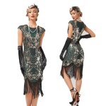 Robe de soirée bal déguisement femme année 20 charleston vintage rétro 1920s franges paillettes robe ... Robe de soirée bal déguisement femme année 20 charleston vintage rétro 1920s franges paillettes robe ...
