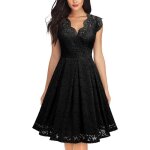 Robe de soirée femme dentelle sans manches robe robe de demoiselle dhonneur mi - longue Robe de soirée femme dentelle sans manches robe robe de demoiselle dhonneur mi - longue