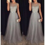 Robe - élégante - taille haute - paillettes brillantes - mariage - femme Robe - élégante - taille haute - paillettes brillantes - mariage - femme