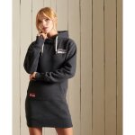 Robe sweat  capuche femme superdry track & field - anthracite chin