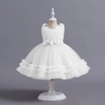 Robe tutu en dentelle pour fille tenue de soir�e avec blanc