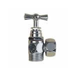Robinet d arrt querre wc clapet g3 / 8 r21 laiton nickel chrom wirquin
