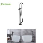 Robinet de baignoire avec douchette pivotant À 360° bec 2 modes de poignée autoportante mitigeur robinet ... Robinet de baignoire avec douchette pivotant À 360° bec 2 modes de poignée autoportante mitigeur robinet ...