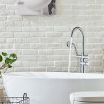 Robinet baignoire ilot autoportante mitigeur baignoire robinet baignoire lot bain mlangeur sur pied ...