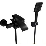 Robinet de salle de bain robinet de baignoire de douche kit robinet de douche noir avec syst�me de douche ...