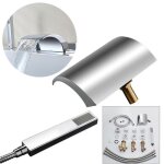Robinet cascade 5 trous - de baignoire chrom mitigeur avec bec et douchette