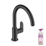 Robinet de cuisine hansgrohe vernis blend m35 210 noir mat + nettoyant briochin