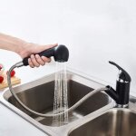 Robinet cuisine mitigeur evier avec douchette extractible 2 jets au choix en cuivre chorm eau froid ...
