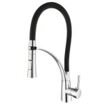 Robinet de cuisine mitigeur k2o splash 25x8x43 cm chrome avec flexible bec 360 amovible 2 fonctions ...