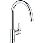 Robinet de cuisine - mitigeur monocommande �vier - chrom� - bec haut en c - mousseur extractible - grohe ...