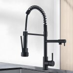 Mitigeur de cuisine noir robinet extractible haute pression 2 modes de jets douchette r�glable pour �vier ...