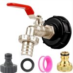 Robinet cuve 1000l3 / 4 raccord cuve 1000 litresadaptateur de r�servoir en alliage daluminiums60x6 ibc ...