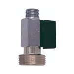 Robinet darr�t - m�tal - 1 tube - gris - int�rieur - vanne pour d�tendeur co2 / azote