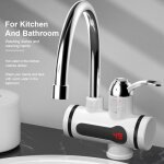 Robinet lectrique chauffe - eau instantan - mioloe - 3000w - affichage numrique - acier inoxydable ...