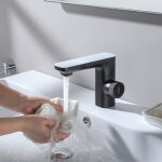 Robinet de lavabo automatique infrarouge - à double induction - mitigeur noir à eau chaude et froide ... Robinet de lavabo automatique infrarouge - à double induction - mitigeur noir à eau chaude et froide ...