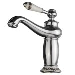 Robinet lavabo mitigeur laiton cramique tempsa - cartouche cramique - gris argent