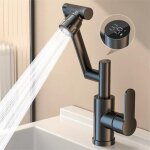 Robinet de lavabo - prumya - affichage numrique led - pulvrisateur pivotant 360 - mlangeur chaud ...
