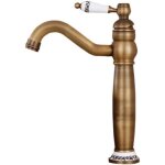 Robinet de lavabo - yyv - bronze poli  lhuile - monotrou - laiton - brillant