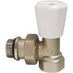 Robinet manuel equerre - somatherm - diam 12x17 - nickel� - d�bit r�glable - joint torique