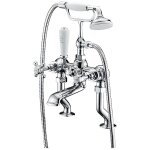 Robinet mlangeur baignoire rtro sur plage canterbury noir - le monde du bain - fixe - laiton - 3 trous ...