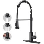 Robinet mitigeur de cuisine - prumya - douchette extractible - rotation 360° - 2 modes - noir Robinet mitigeur de cuisine - prumya - douchette extractible - rotation 360° - 2 modes - noir