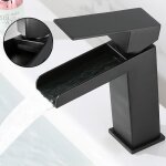 Robinet mitigeur de lavabo prumya design cascade lavabo pour lavabo ou vasque de salle bain eau chaude ...