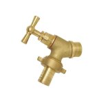 Robinet de puisage - somatherm for you - mod�le court - m�le 1 / 2 - raccord 3 / 4 - laiton brut