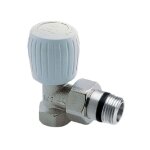 Robinet radiateur �querre - orkli - 1115 - nickel� - laiton - filetage 3 / 8 femelle