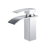 Robinet salle de bain cascade - homelody - mitigeur de lavabo design moderne - laiton chrom� valve en ...