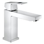 Robinet de salle de bains eurocube corps lisse bec medium ecojoy - grohe - 23446000 - fixe - chrom� - ...