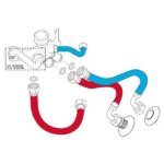 Robinet sous chauffe - bain batterie m�langeuse opalia c11 et c14